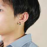 Stainless Steel Rainbow Earrings Earclip Gay Pride Jewelry