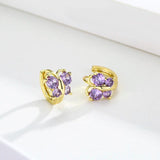 Butterfly CZ Small Loop Hoop Earrings For Girls