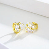 Butterfly CZ Small Loop Hoop Earrings For Girls