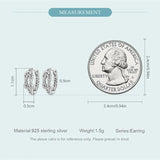 925 Silver Vintage Double Layer Hoop Earrings Retro Knot Ear Classic