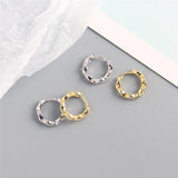 925 Silver Crystal Zircon Hoop Earrings Vintage Punk Jewelry