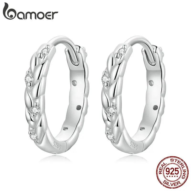 925 Silver Wheat Ear Clips for Women Fine Jewelry Earrings BSE689