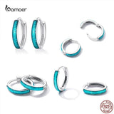 925 Silver Colorful Circle Earrings for Women S925 Fine Jewelry