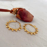 Bohemian Beads Stainless Steel 35mm Hoop Earrings