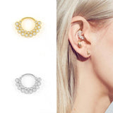 925 Silver Hoop Earring Zircon Nose Ring Piercing Cartilage Earrings