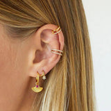 925 Silver Crystal Hoop Earrings CZ Jewelry for Women