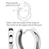 925 Silver Crystal Hoop Earrings CZ Jewelry for Women