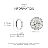 Geometric Zircon Hoop Earrings Silver Women Jewelry Gift