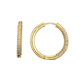 AAA+ CZ Wedding Earrings Round Hoop for Women