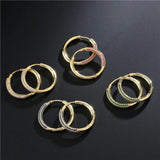 AAA+ CZ Wedding Earrings Round Hoop for Women