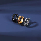 Stainless Steel Skull Hoop Earring Punk Rock Women Men Piercing Jewelry