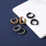 Stainless Steel Skull Hoop Earring Punk Rock Women Men Piercing Jewelry