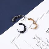 Stainless Steel Skull Hoop Earring Punk Rock Women Men Piercing Jewelry