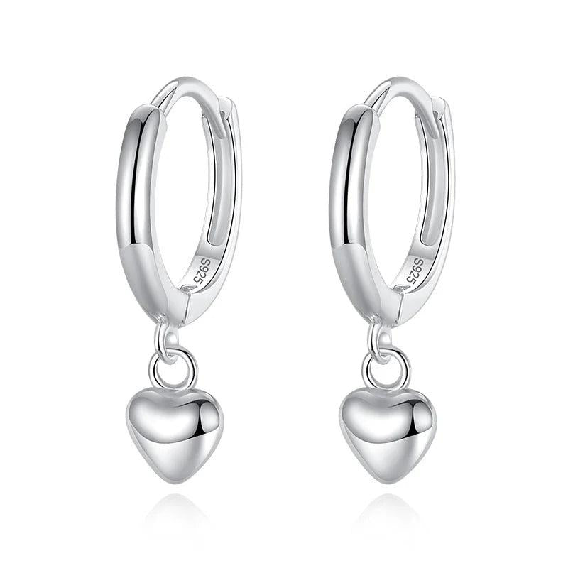 TrustDavis 925 Sterling Silver Robot CZ Stud Earrings