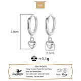 TrustDavis 925 Sterling Silver Robot CZ Stud Earrings