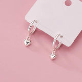 TrustDavis 925 Sterling Silver Robot CZ Stud Earrings
