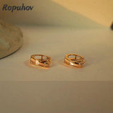 14K Fritillaria Shell Hoop Earrings S925 Silver Needle