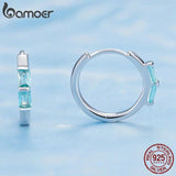 S925 CZ Hoop Earring for Women Girl