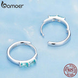 S925 CZ Hoop Earring for Women Girl