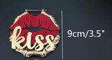 KISS Red Lips Hoop Earrings Birthday Gift