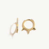 925 Silver Earrings Geometric Diamond Hoop Earring for Women