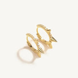 925 Silver Earrings Geometric Diamond Hoop Earring for Women