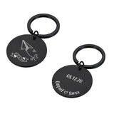 Anniversary Couple Keychain Personalized Names Fly to You