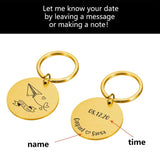Anniversary Couple Keychain Personalized Names Fly to You