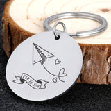 Anniversary Couple Keychain Personalized Names Fly to You