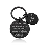 Personalized Initial Keychain Engraving Couple Souvenir Long Distance Relationsh