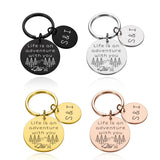 Personalized Initial Keychain Engraving Couple Souvenir Long Distance Relationsh