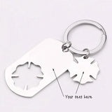 Personalized Firefighter Keyring, Maltese Cross, Custom Name, Firemen's Wife