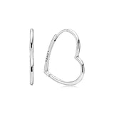 925 Silver Heart Earring Sparkling Butterfly Hoop DIY Women Gift