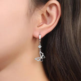 Butterfly Earrings Charm 925 Silver Party Jewelry