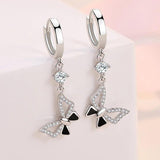Butterfly Earrings Charm 925 Silver Party Jewelry
