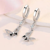 Butterfly Earrings Charm 925 Silver Party Jewelry