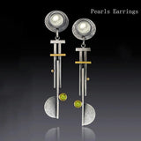 Vintage Tribal Spiral Dangle Earrings for Women Metal Geometry Twist Bronze