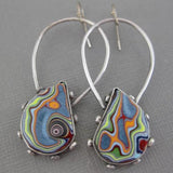 Vintage Tribal Spiral Dangle Earrings for Women Metal Geometry Twist Bronze