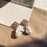 Women Lion Head Drop Earrings Retro Alloy Jewelry