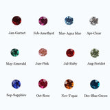 12 Birthstone Calendar Keychain Key Holder Birthday Keyring Lover Special Data