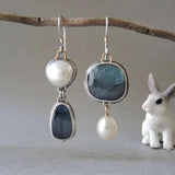 Vintage Silver Asymmetric Dangle Earrings