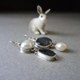 Vintage Silver Asymmetric Dangle Earrings