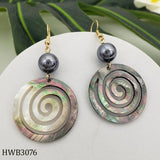 Hawaiian Mother of Pearl Monstera Leaf Earrings