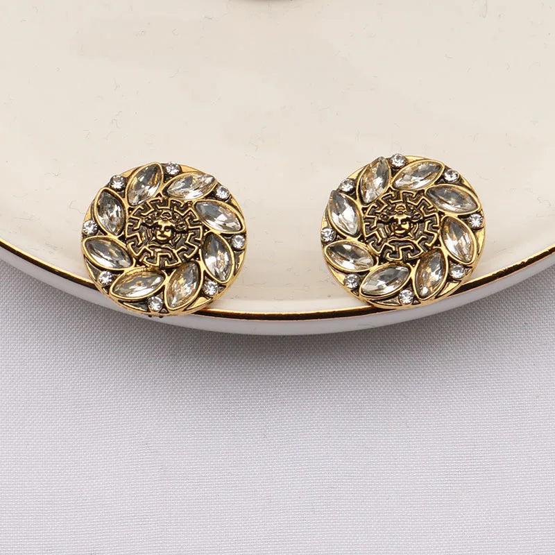 European & American V-shaped Love Earrings Exaggerated Jewelry