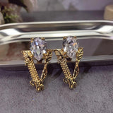 European & American V-shaped Love Earrings Exaggerated Jewelry