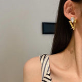 European & American V-shaped Love Earrings Exaggerated Jewelry