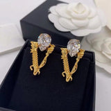 European & American V-shaped Love Earrings Exaggerated Jewelry