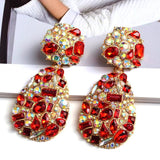 Colorful Crystals Drop Earrings Jewelry for Women Rhinestone Pendientes Bijoux