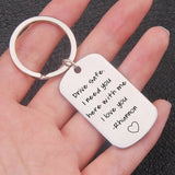 Custom Drive Safe Keychain Personalized Name Photo Double Sided Key Ring for Him