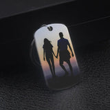 Custom Drive Safe Keychain Personalized Name Photo Double Sided Key Ring for Him